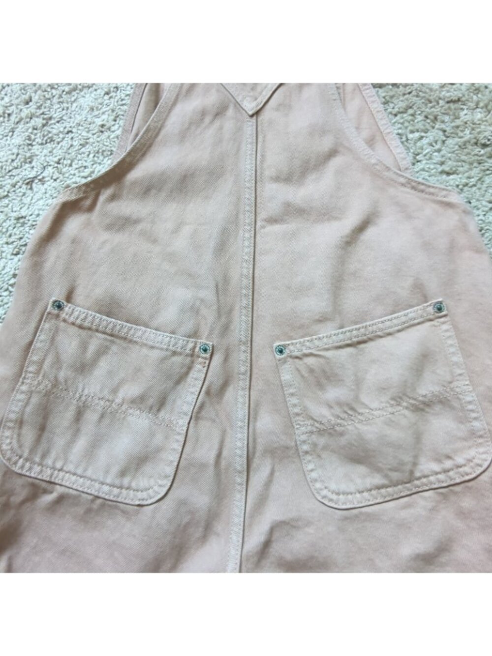 Old Navy Overalls Womens Size Small Mauve  Denim Bib Cotton Hippie Cuffed -lp - Picture 10 of 12